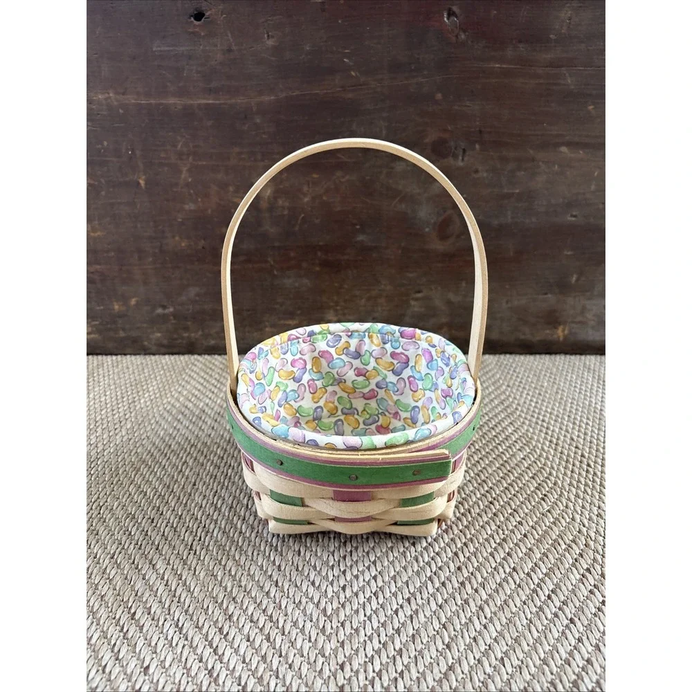Longaberger 1999 Easter Basket With Jellybean Liner